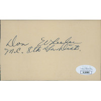 Don Wheeler Georgia Congressman Signed 3x5 Post Card JSA Authenticated Don Wheeler Georgia Congressman Signed 3x5 Post Card JSA Authenticated
