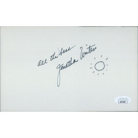 Jonathan Winters Actor Signed 5x8 Index Card JSA Authenticated