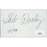 Sheb Wooley Actor Signed 3x5 Index Card JSA Authenticated Sheb Wooley Actor Signed 3x5 Index Card JSA Authenticated