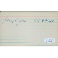Sidney Yates Illinois Congressmen Signed 3x5 Index Card JSA Authenticated Sidney Yates Illinois Congressmen Signed 3x5 Index Card JSA Authenticated