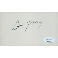 Don Young Alaska Congressman Senator Signed 3x5 Index Card JSA Authenticated Don Young Alaska Congressman Senator Signed 3x5 Index Card JSA Authenticated