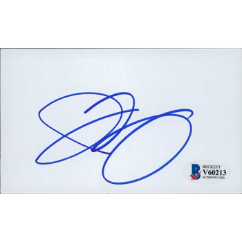 Ian Ziering Signed 3x5 Index Card Beckett Authenticated BAS