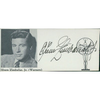 Efrem Zimbalist Jr. Actor Signed 2x4 Directory Cut JSA Authenticated Efrem Zimbalist Jr. Actor Signed 2x4 Directory Cut JSA Authenticated