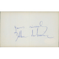 Daphne du Maurier Novelist Writer Signed 3x5 Index Card JSA Authenticated Daphne du Maurier Novelist Writer Signed 3x5 Index Card JSA Authenticated