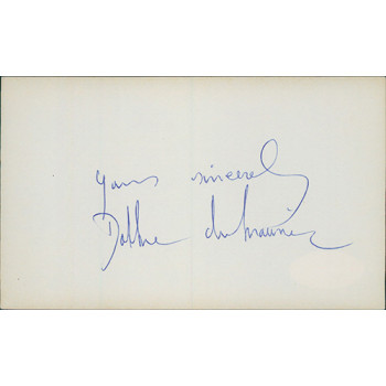Daphne du Maurier Novelist Writer Signed 3x5 Index Card JSA Authenticated