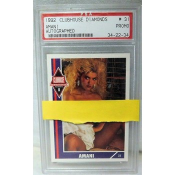 Amani Signed 1992 Clubhouse Diamonds #31 Promo Card Series 1 PSA Authenticated Amani Signed 1992 Clubhouse Diamonds #31 Promo Card Series 1 PSA Authenticated