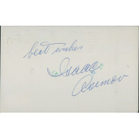 Isaac Asimov Author Writer Signed 3.5x5.5 Postcard JSA Authenticated