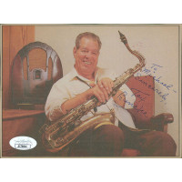 Tex Beneke Saxophonist Bandleader Signed 5x6.5 Cut Page JSA Authenticated Tex Beneke Saxophonist Bandleader Signed 5x6.5 Cut Page JSA Authenticated