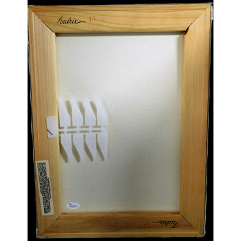 Milton Berle Signed 12x16 Stretched Canvas JSA Authenticated