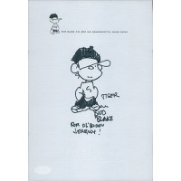 Bud Blake Hand Drawn & Signed Original Tiger Sketch 7x10 JSA Authenticated