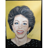 Carol Burnett Signed 12x16 One Of A Kind Hand Painted Canvas JSA Authenticated