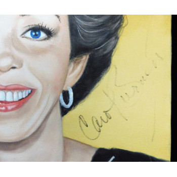 Carol Burnett Signed 12x16 One Of A Kind Hand Painted Canvas JSA Authenticated