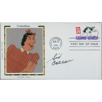 Sid Caesar Comedian Actor Signed First Day Issue Cover FDC JSA Authenticated