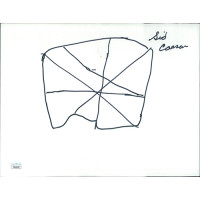 Sid Caesar Actor Signed 8.5x11 Cardstock Art Sketch JSA Authenticated