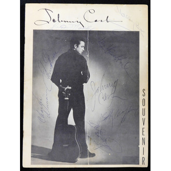 Johnny Cash And 7 Others Signed Souvenir Tour Program JSA Authenticated