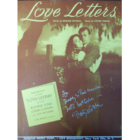Joseph Cotten Signed Love Letters Sheet Music JSA Authenticated