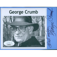 George Crumb Composer Signed 4x5.25 Promo Page JSA Authenticated