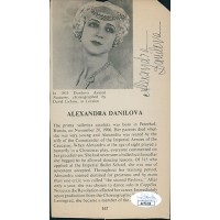 Alexandra Danilova Ballerina Signed 3.75x6.75 Cut Page Photo JSA Authenticated Alexandra Danilova Ballerina Signed 3.75x6.75 Cut Page Photo JSA Authenticated