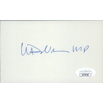 William DeVries First Artificial Heart Signed 3x5 Index Card JSA Authenticated