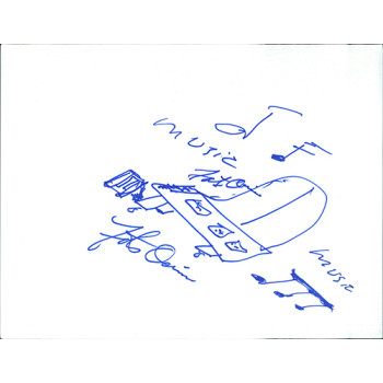 Fats Domino Pianist Singer Signed 8.5x11 Sketch Page JSA Authenticated