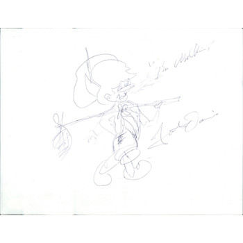 Fats Domino Pianist Singer Signed 8.5x11 Sketch Page JSA Authenticated