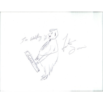 Fats Domino Pianist Singer Signed 8.5x11 Sketch Page JSA Authenticated