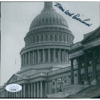 Mamie Eisenhower First Lady Signed 6x6 Cut Magazine Page JSA Authenticated