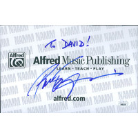 Peter Erskine Drummer Signed 5.5x8.5 Cardstock Promo JSA Authenticated Peter Erskine Drummer Signed 5.5x8.5 Cardstock Promo JSA Authenticated