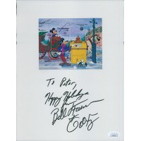 Bill Farmer Goofy Signed 8.5x11 Card Stock W/ 4x5 Stamp Label JSA Authenticated Bill Farmer Goofy Signed 8.5x11 Card Stock W/ 4x5 Stamp Label JSA Authenticated