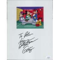 Bill Farmer Goofy Signed 8.5x11 Card Stock W/ 4x5 Stamp Label JSA Authenticated Bill Farmer Goofy Signed 8.5x11 Card Stock W/ 4x5 Stamp Label JSA Authenticated