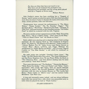 Gale Gordon Actor Signed 5.5x8.5 Broadcasters Promo Flyer JSA Authenticated