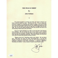 John Grisham The Pelican Brief Signed Souvenir Typescript Page JSA Authenticated John Grisham The Pelican Brief Signed Souvenir Typescript Page JSA Authenticated