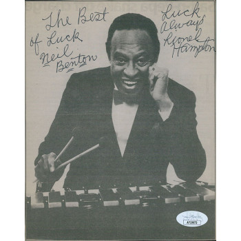 Lionel Hampton Big Band Musician Signed 6x7.5 Magazine Page Photo JSA Authentic Lionel Hampton Big Band Musician Signed 6x7.5 Magazine Page Photo JSA Authentic