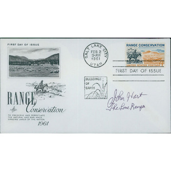 John Hart The Lone Ranger Signed First Day Issue Cover FDC JSA Authenticated John Hart The Lone Ranger Signed First Day Issue Cover FDC JSA Authenticated
