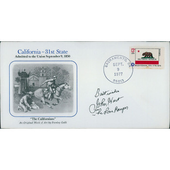 John Hart The Lone Ranger Signed First Day Issue Cover FDC JSA Authenticated