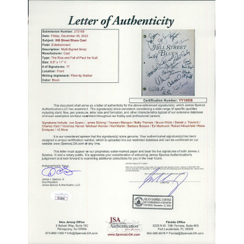 Hill Street Blues Cast Signed By 17 Script Copy JSA Authenticated