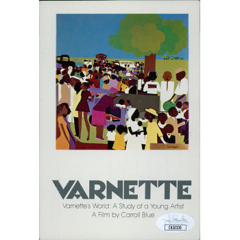 Varnette Honeywood Signed Big Meeting 4x6 Print JSA Authenticated Varnette Honeywood Signed Big Meeting 4x6 Print JSA Authenticated