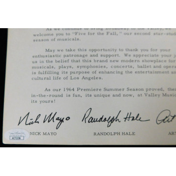 Hedda Hopper Signed Valley Music Theatre Peter Pan Program JSA Authenticated