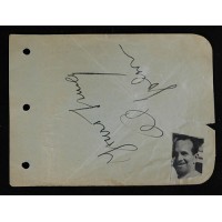Al Jolson Actor Comedian Singer Signed 4.5x6 Album Page JSA Authenticated