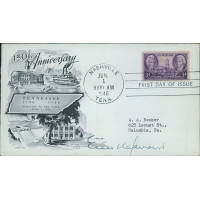 Estes Kefauver Tennessee Senator Signed First Day Issue Cachet JSA Authenticated