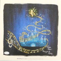 Margaret Kerry Disney Tinker Bell Signed 12x12 Record Print JSA Authenticated