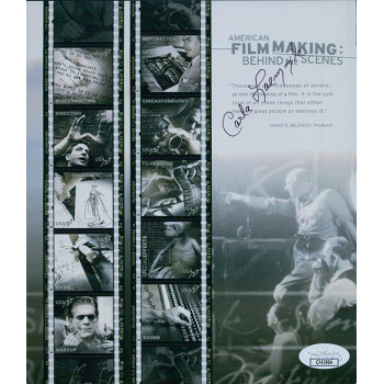 Carla Laemmle Dracula Actress Signed 6.5x7.5 Stamp Sheet JSA Authenticated