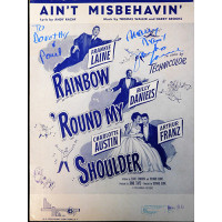 Frankie Laine Signed Ain't Misbehavin' Sheet Music JSA Authenticated