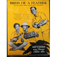 Dorothy Lamour Signed Birds Of A Feather Sheet Music JSA Authenticated