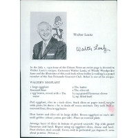 Walter Lantz Woody Woodpecker Signed 5.5x8 Recipe Page JSA Authenticated Walter Lantz Woody Woodpecker Signed 5.5x8 Recipe Page JSA Authenticated