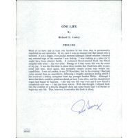 Richard E. Leakey One Life signed Souvenir Typescript JSA Authenticated Richard E. Leakey One Life signed Souvenir Typescript JSA Authenticated