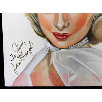 Janet Leigh Signed 12x16 One Of A Kind Hand Painted Canvas JSA Authenticated