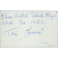 Tina Louise Actress Signed 3.5x5.5 Postcard JSA Authenticated Tina Louise Actress Signed 3.5x5.5 Postcard JSA Authenticated
