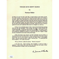 Norman Mailer Tough Guys Dont Dance Signed Souvenir Typescript JSA Authenticated Norman Mailer Tough Guys Dont Dance Signed Souvenir Typescript JSA Authenticated