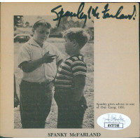 Spanky McFarlane Signed 4x4 Cut Page Photo JSA Authenticated